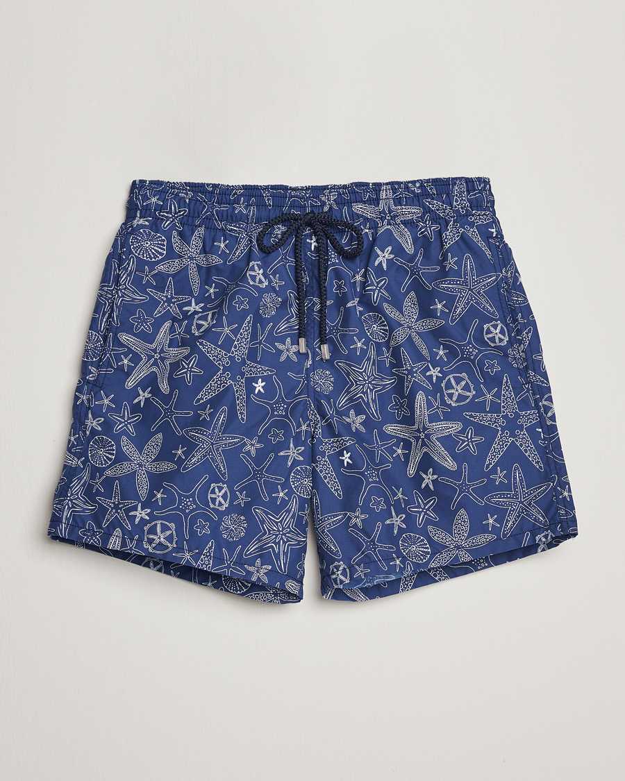 Herren | Badehosen | Vilebrequin | Moorea Starlettes Swim Shorts Encre