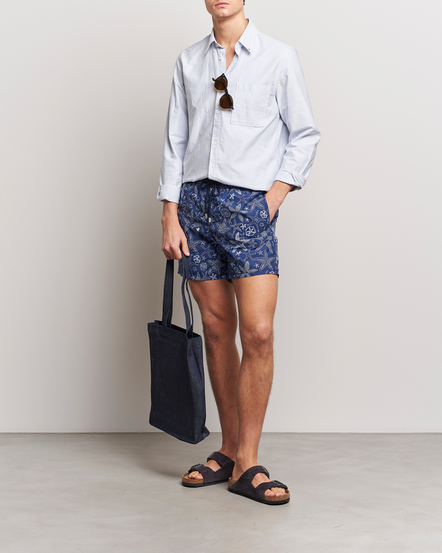 Herren | Badehosen | Vilebrequin | Moorea Starlettes Swim Shorts Encre