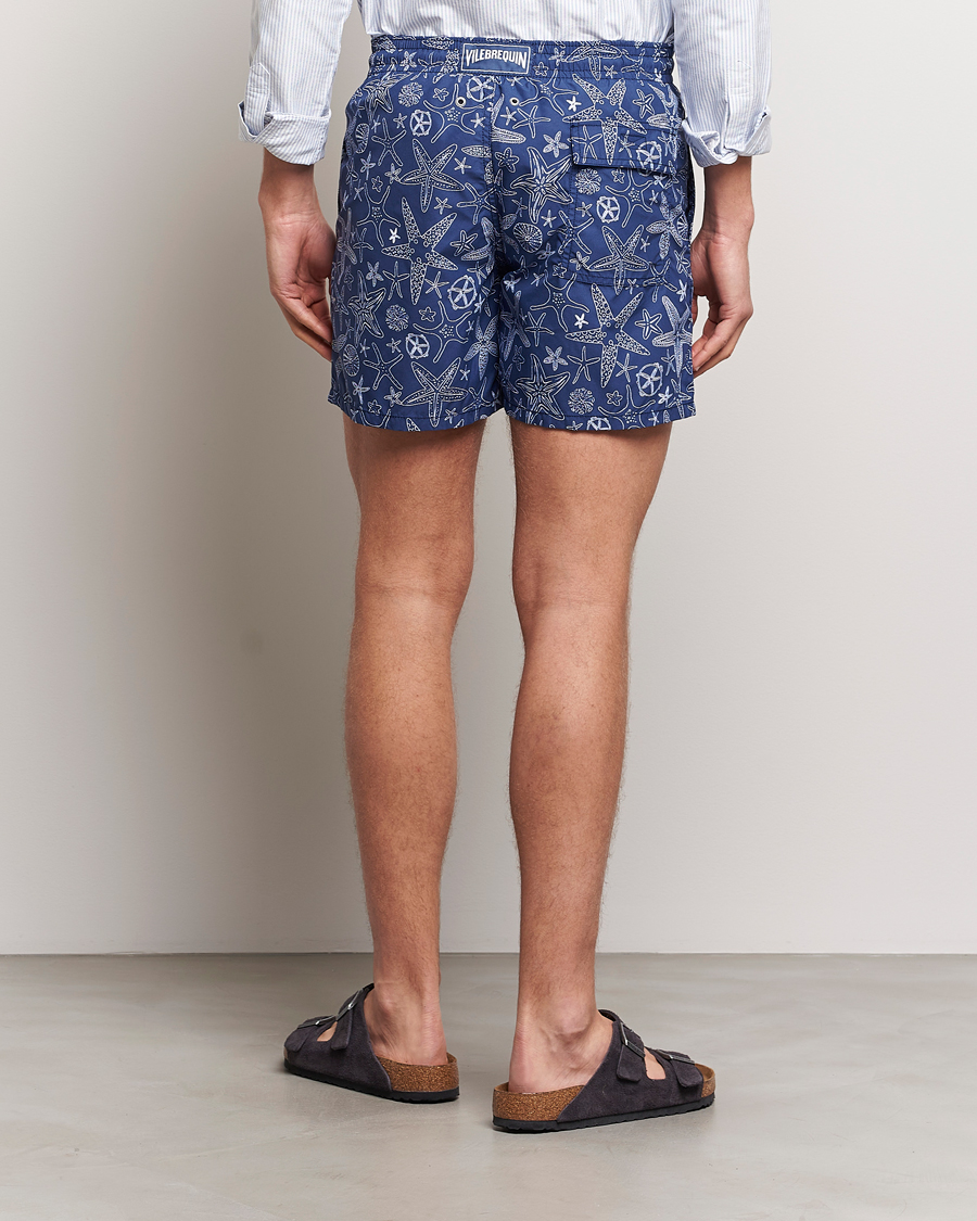 Herren | Badehosen | Vilebrequin | Moorea Starlettes Swim Shorts Encre