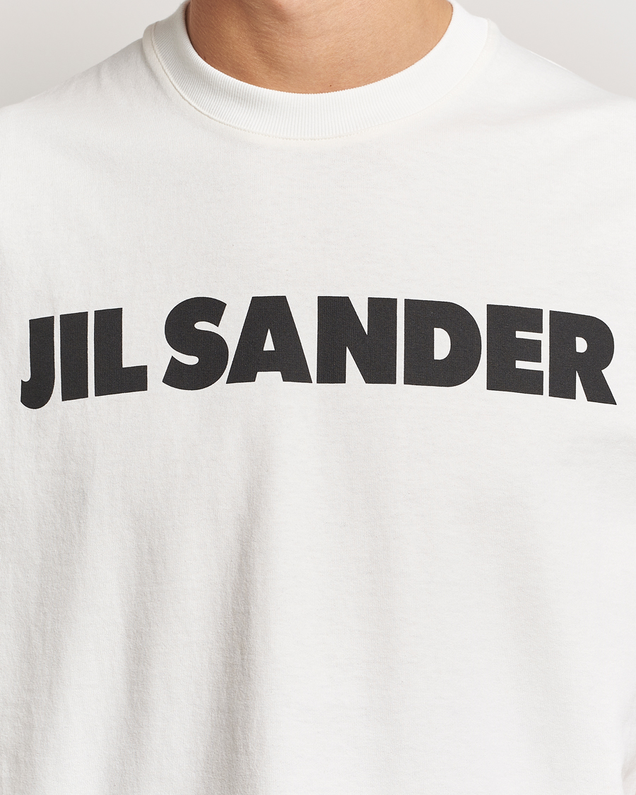 Herren | T-Shirts | Jil Sander | Round Collar Logo T-Shirt White