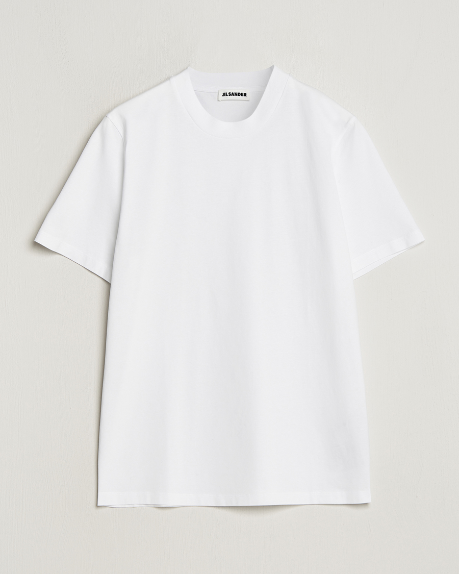 Herren | T-Shirts | Jil Sander | Round Collar Simple T-Shirt White