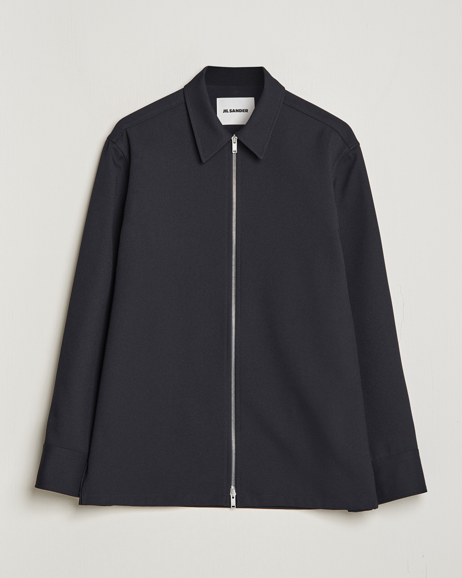 Herren | Hemden | Jil Sander | Full Zip Overshirt Midnight
