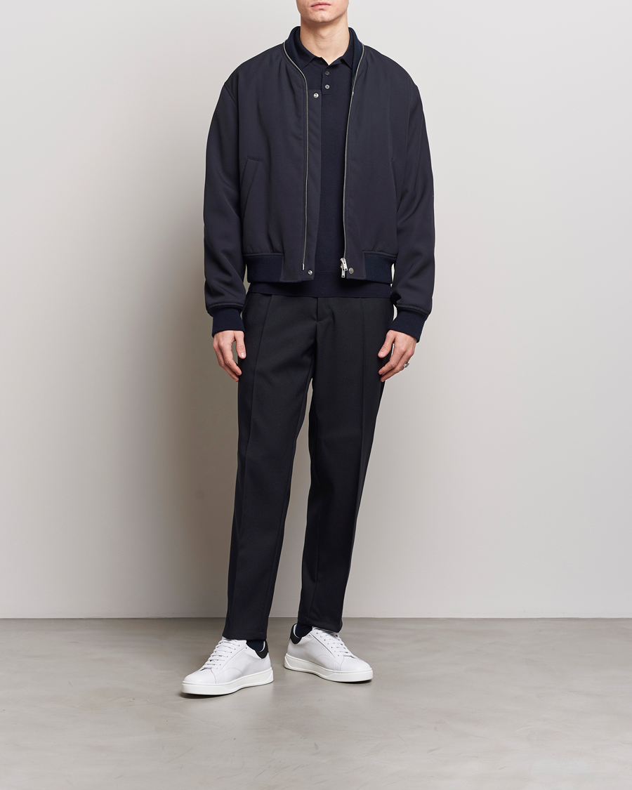 Herren | Jacken | Jil Sander | Wool Gabardine Bomber Jacket Navy