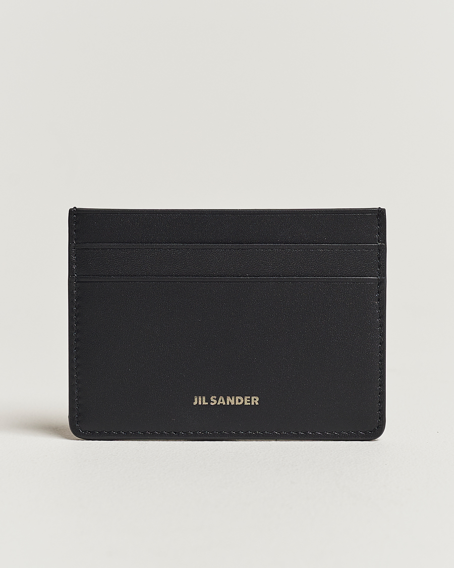Herren | Jil Sander Soft Calf Leather Card Holder Black | Jil Sander | Soft Calf Leather Card Holder Black