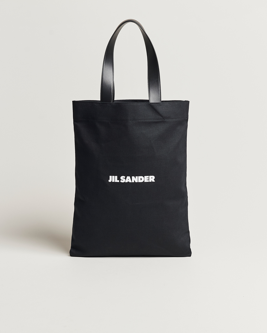Herren | Jil Sander Canvas Logo Totebag Black | Jil Sander | Canvas Logo Totebag Black