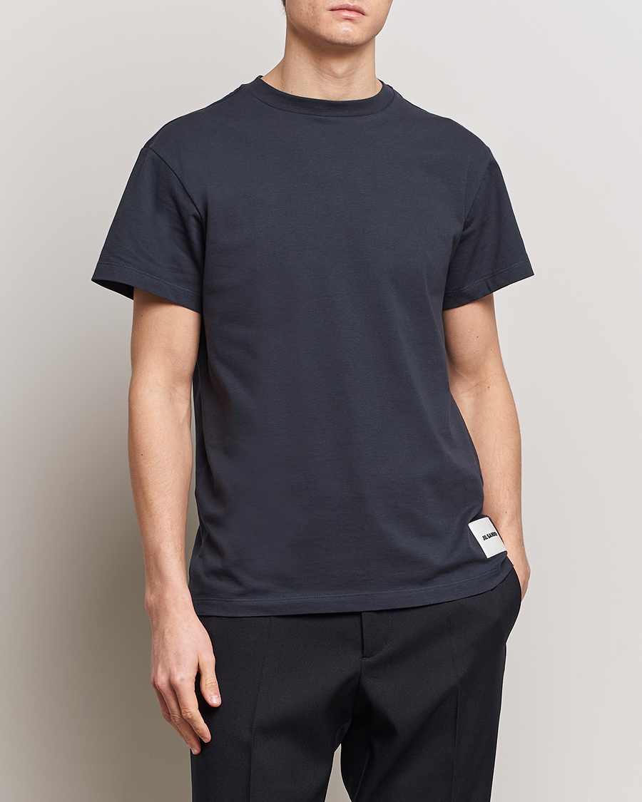 Herren | T-Shirts | Jil Sander | 3-Pack Short Sleeve T-Shirts White/Navy/Black
