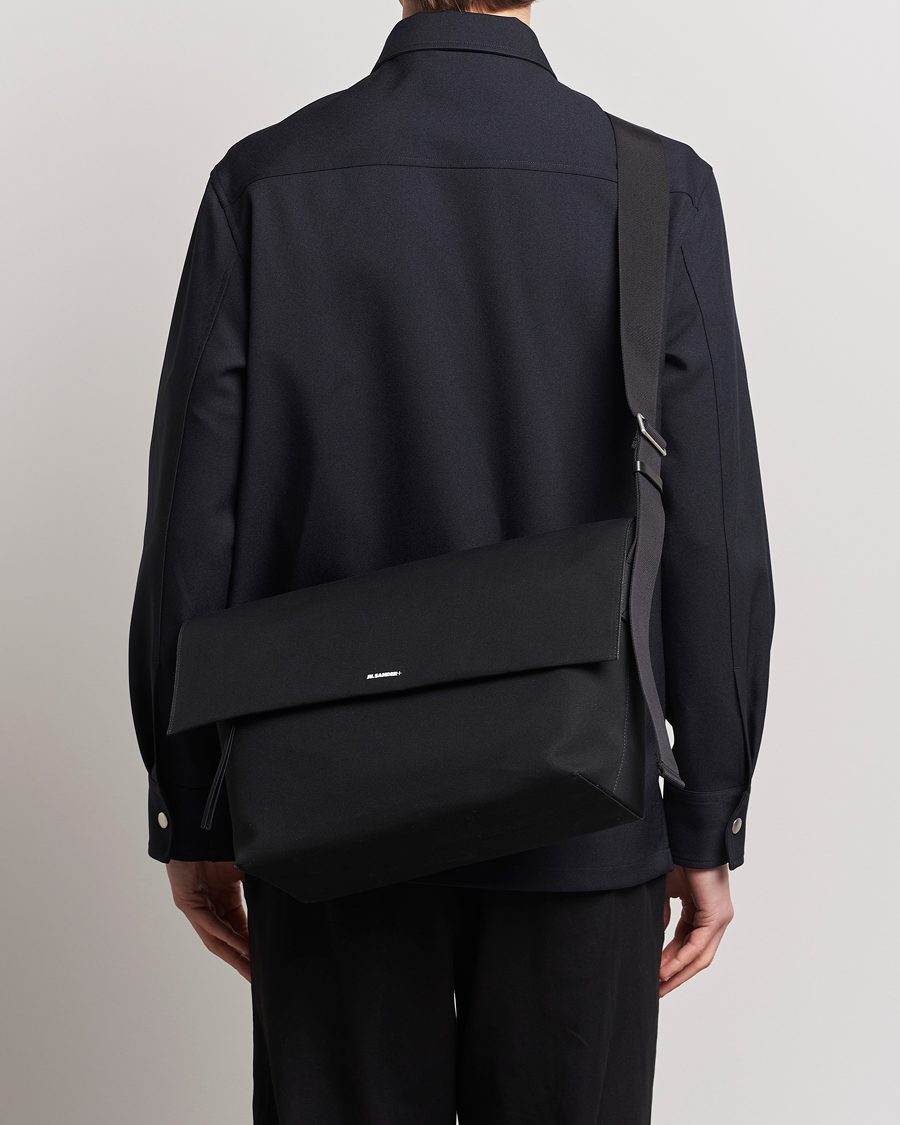 Herren | Schultertaschen | Jil Sander | Canvas/Leather Cross Body Bag Black