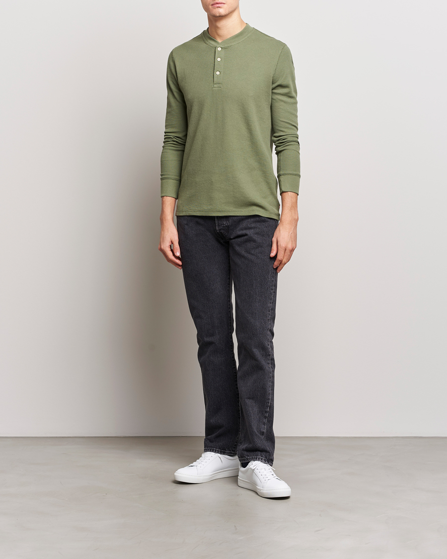 Herren | Pullover | Levi's | Thermal Henley Bluish Olive