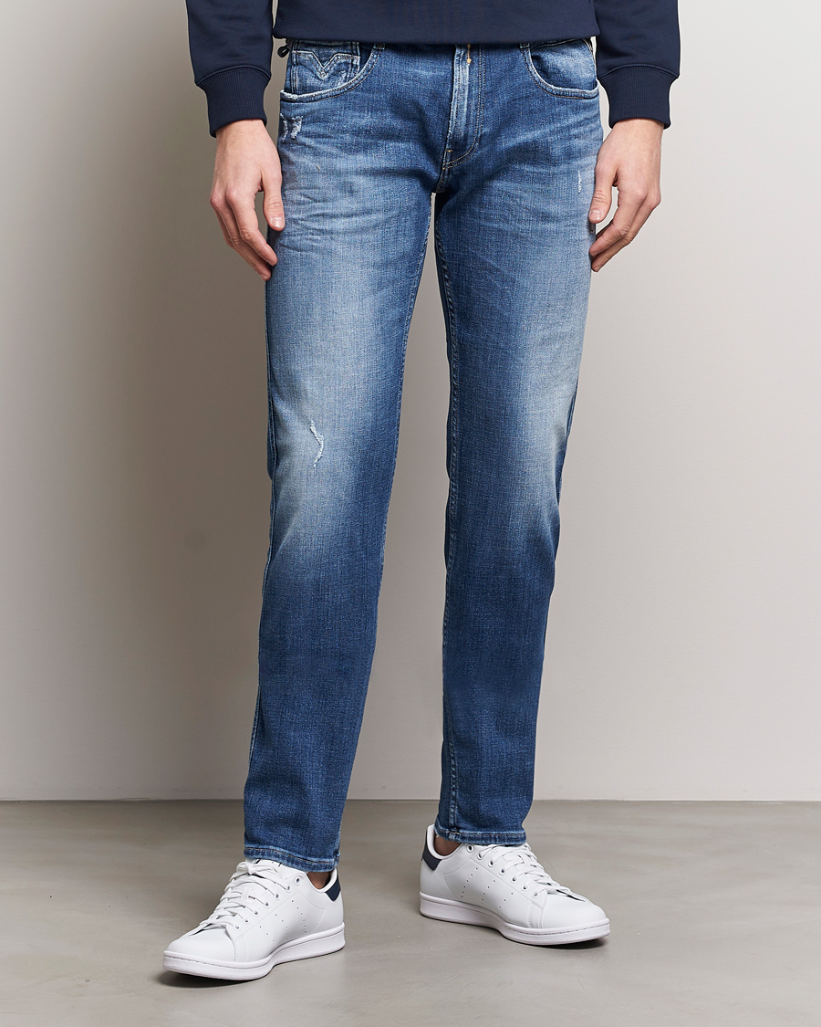 Herren |  | Replay | Anbass 5 Year Stretch Jeans Medium Blue