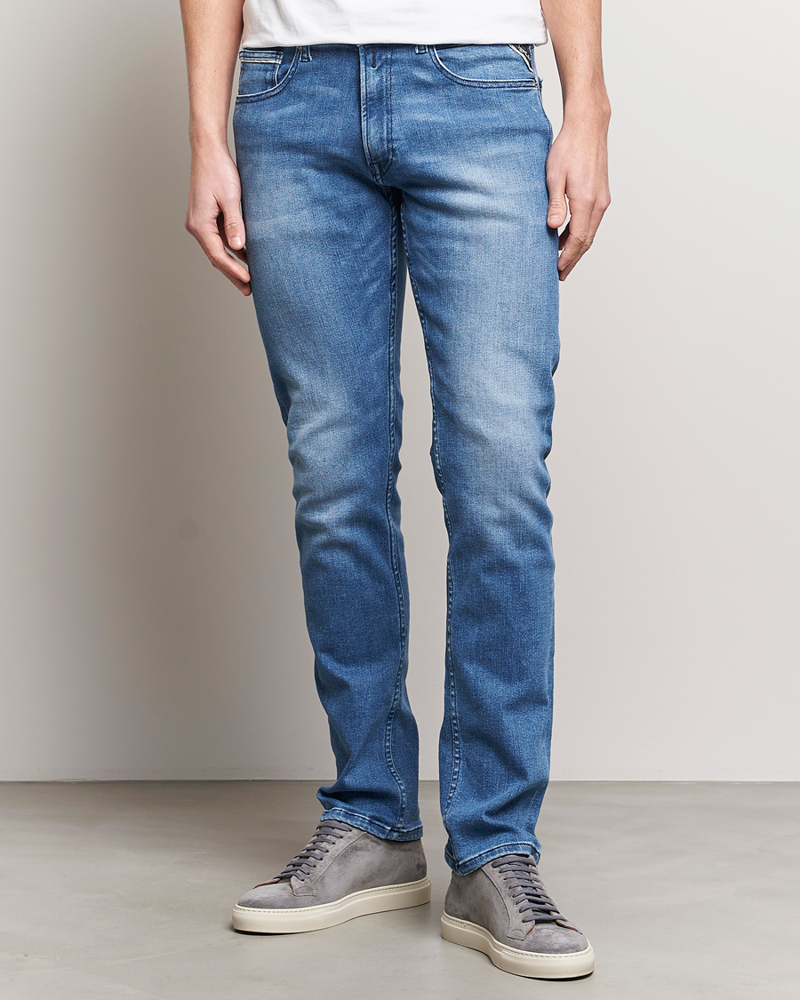 Herren |  | Replay | Grover Straight Fit Powerstretch Jeans Medium Blue