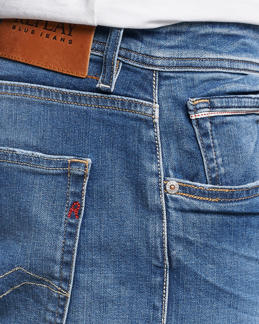 Herren | Jeans | Replay | Grover Straight Fit Stretch Jeans Medium Blue