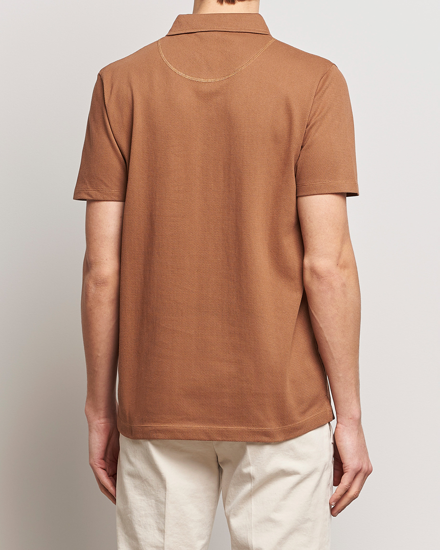 Herren | Poloshirts | Sunspel | Riviera Polo Shirt Dark Camel