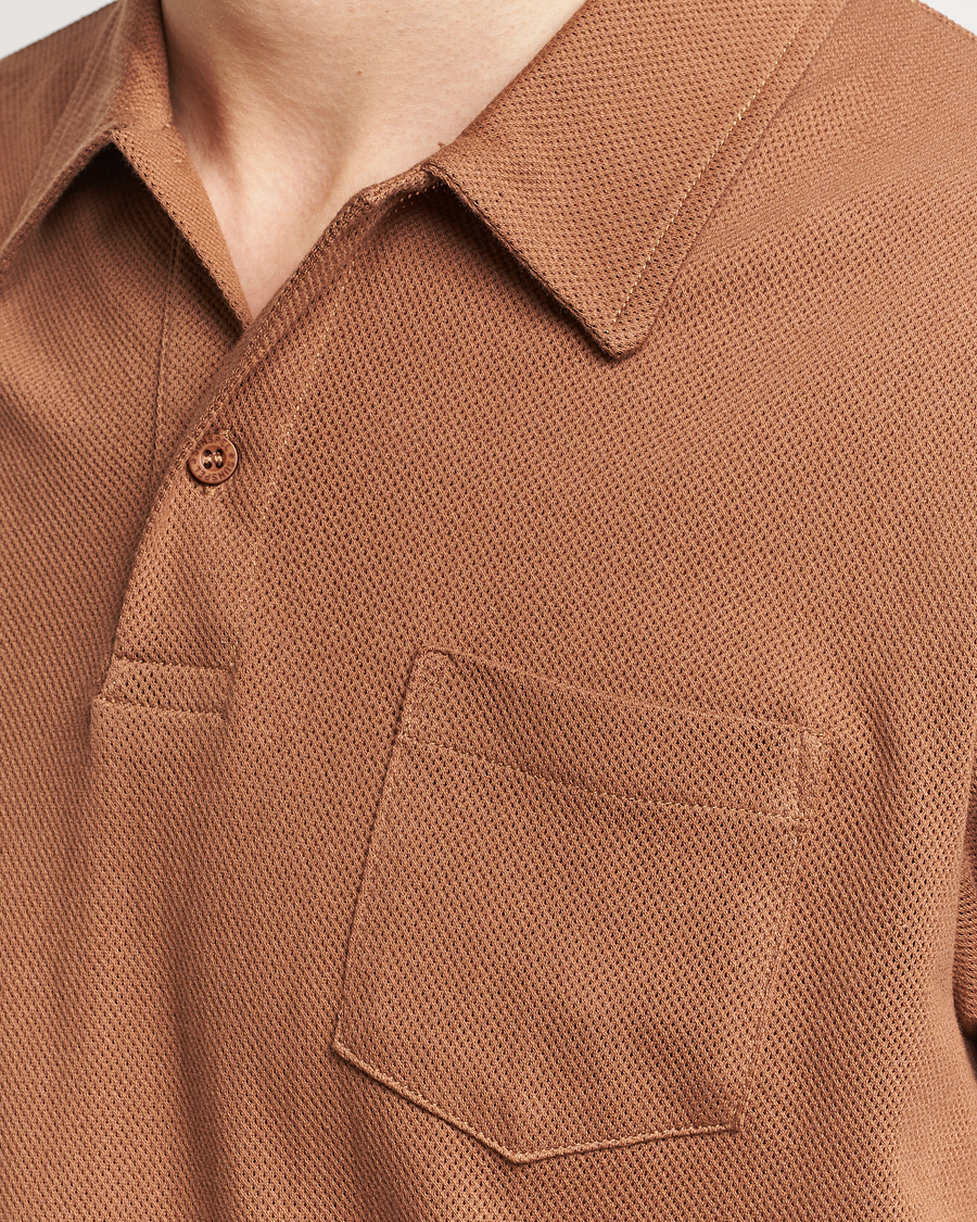 Herren | Poloshirts | Sunspel | Riviera Polo Shirt Dark Camel