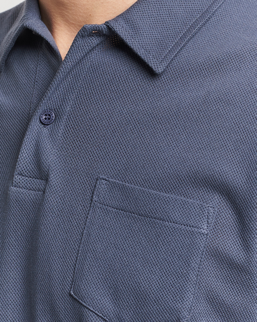 Herren | Poloshirts | Sunspel | Riviera Polo Shirt Slate Blue