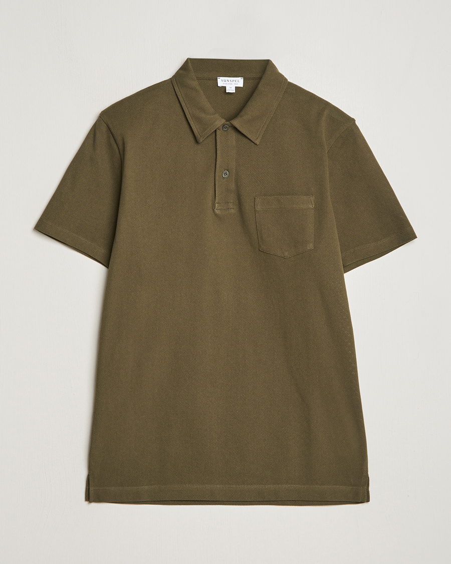 Herren | Poloshirts | Sunspel | Riviera Polo Shirt Dark Olive