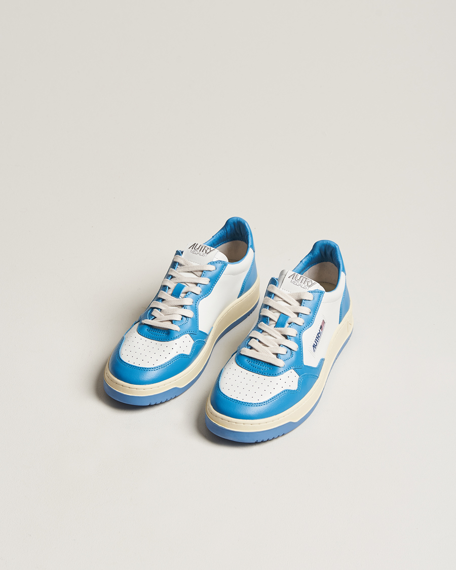 Herren | Schuhe | Autry | Medalist Low Bicolor Leather Sneaker White/Blue