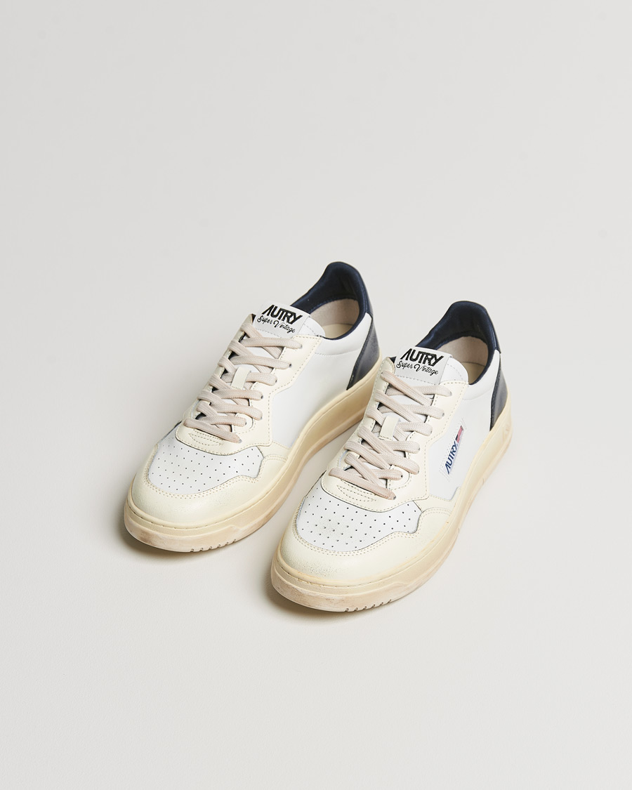 Herren | Sneaker | Autry | Super Vintage Low Leather Sneaker White/Navy
