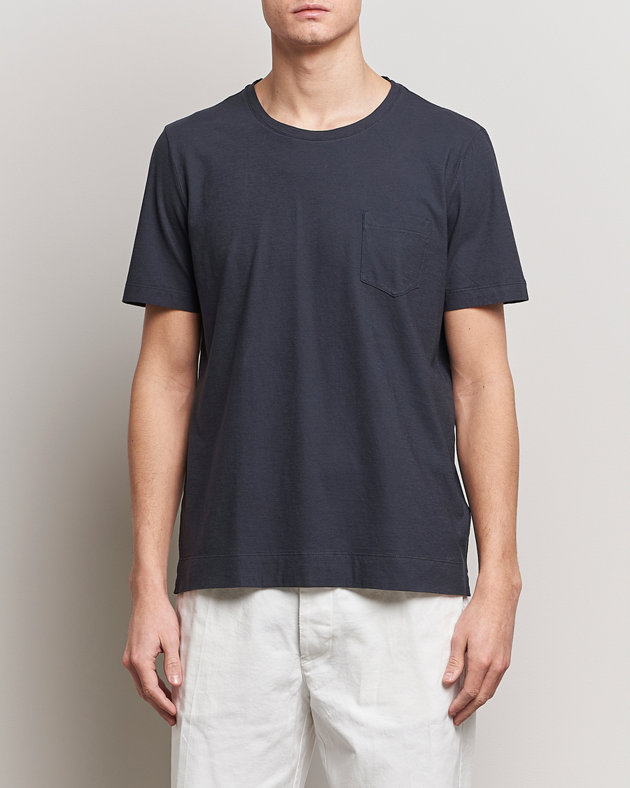 Herren | Schwartze t-shirts | Massimo Alba | Panarea Watercolor T-Shirt Black