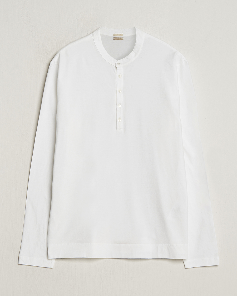 Herren | Pullover | Massimo Alba | Hawai Watercolor Henley White