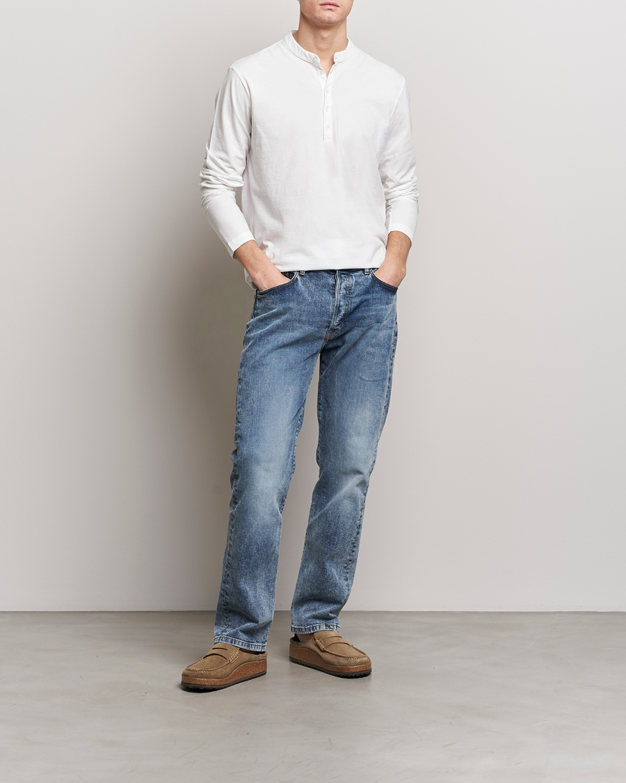 Herren | Pullover | Massimo Alba | Hawai Watercolor Henley White