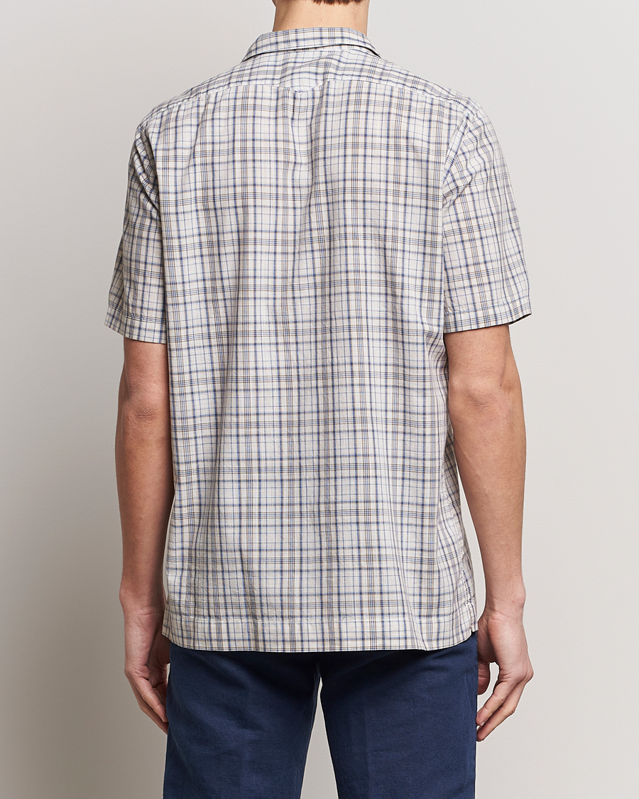 Herren | Hemden | Massimo Alba | Venice Macro Check Bowling Shirt Blue/Beige