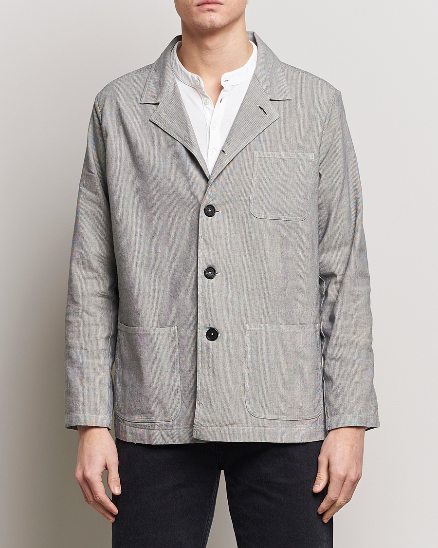 Herren | Contemporary Creators | Massimo Alba | Florida Cotton/Linen Shirt Jacket Light Grey