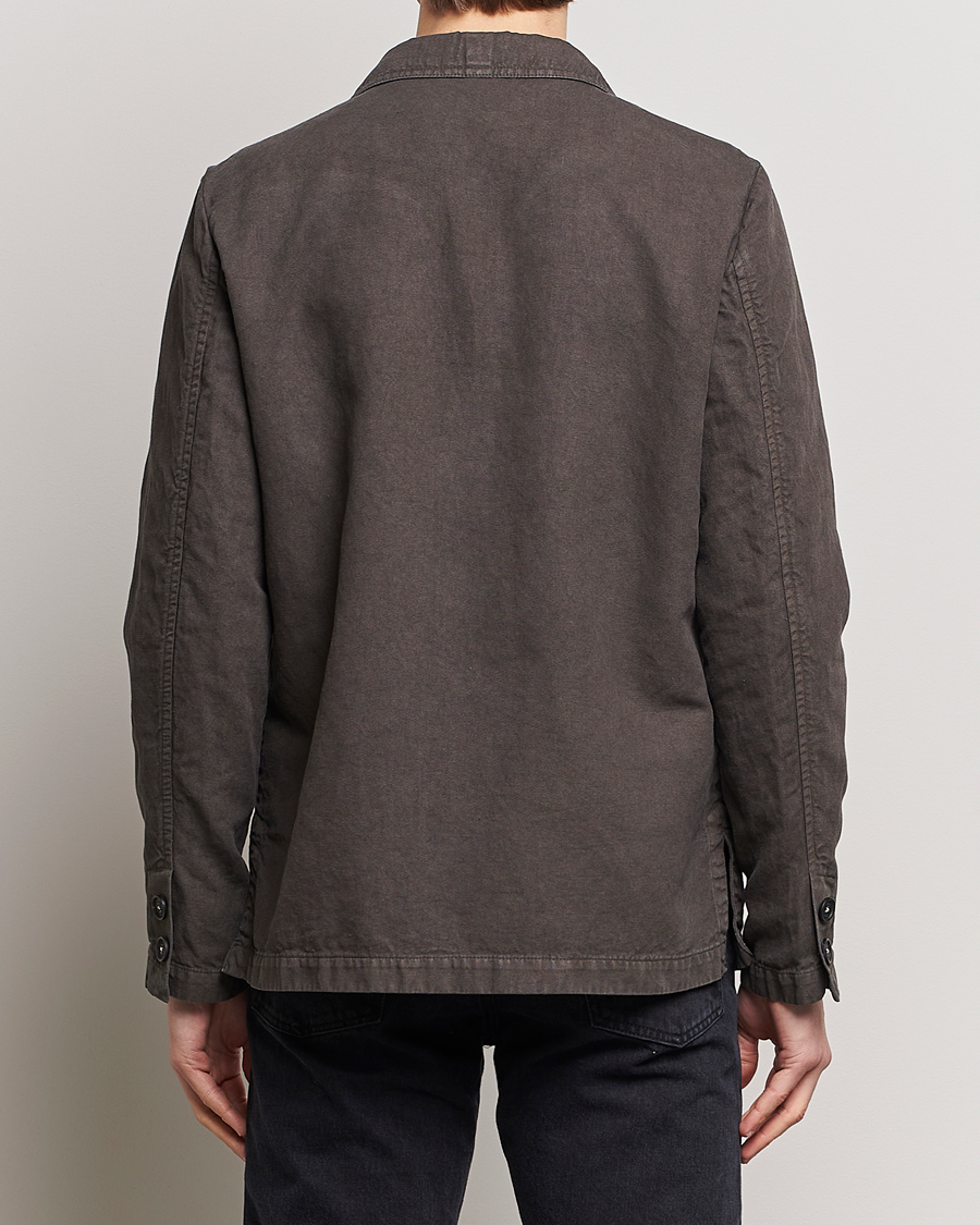 Herren | Jacken | Massimo Alba | Baglietto Washed Cotton Work Jacket Dark Brown