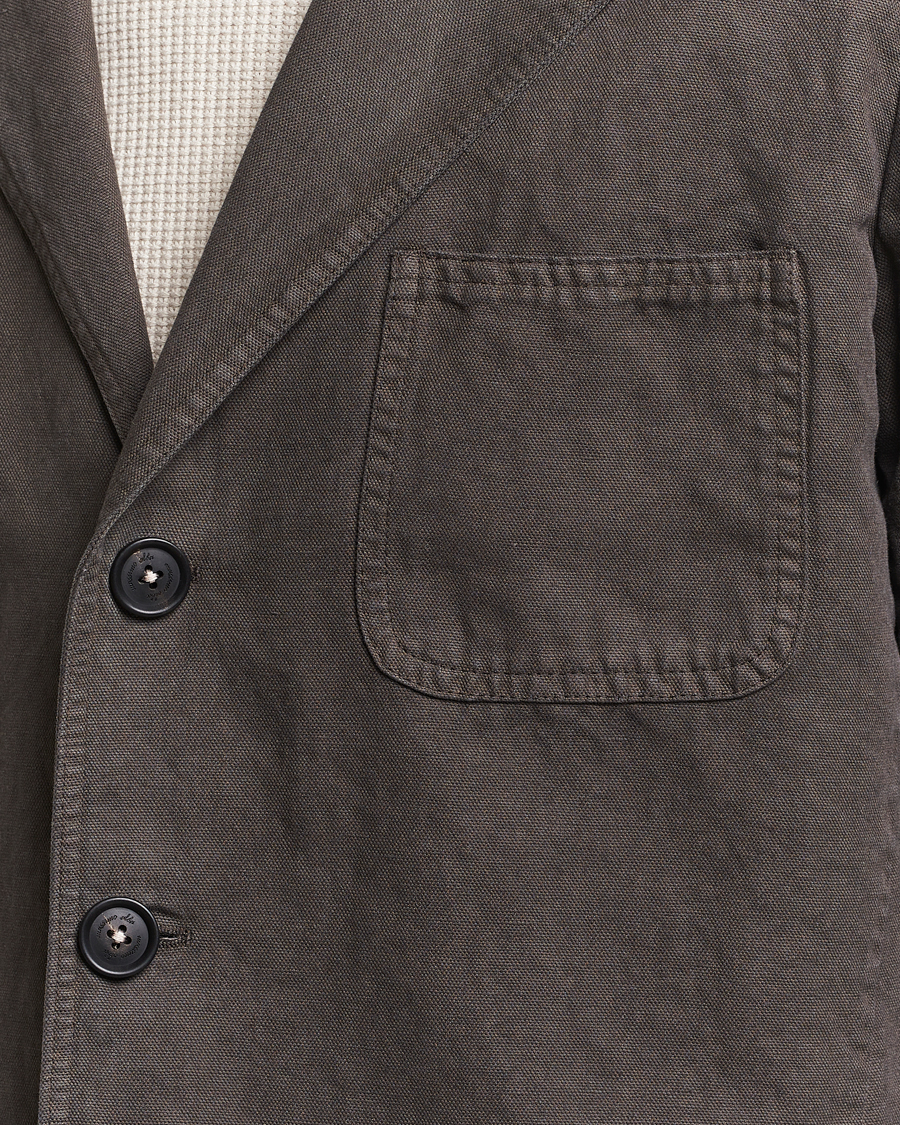 Herren | Jacken | Massimo Alba | Baglietto Washed Cotton Work Jacket Dark Brown
