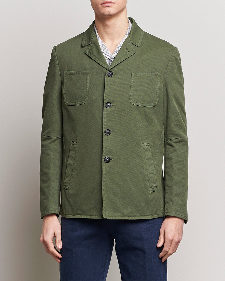 Herren | Zeitgemäße Jacken | Massimo Alba | Solex Cotton Work Jacket Military Green