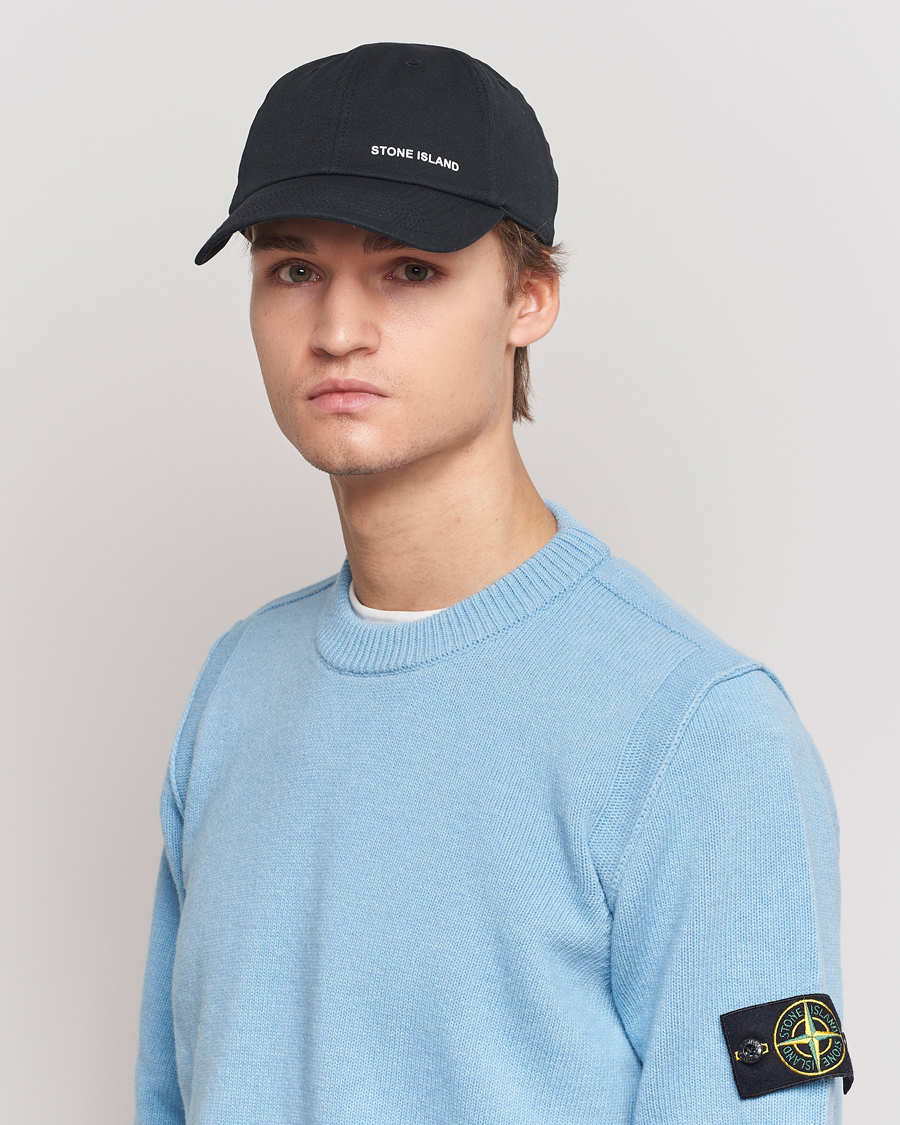 Herren | Stone Island Small Logo Cap Black | Stone Island | Small Logo Cap Black