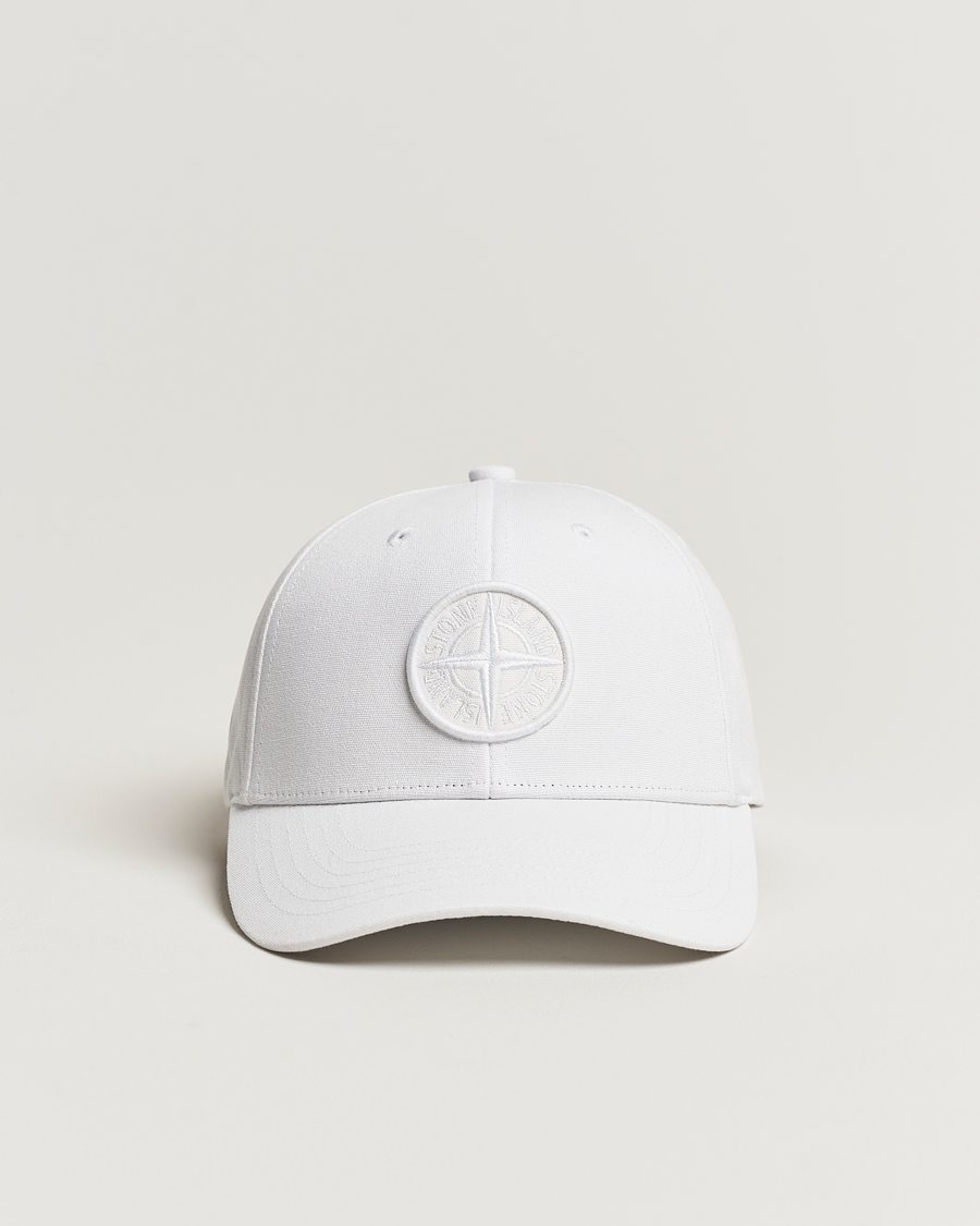 Herren | Stone Island Classic Cotton Cap White | Stone Island | Classic Cotton Cap White