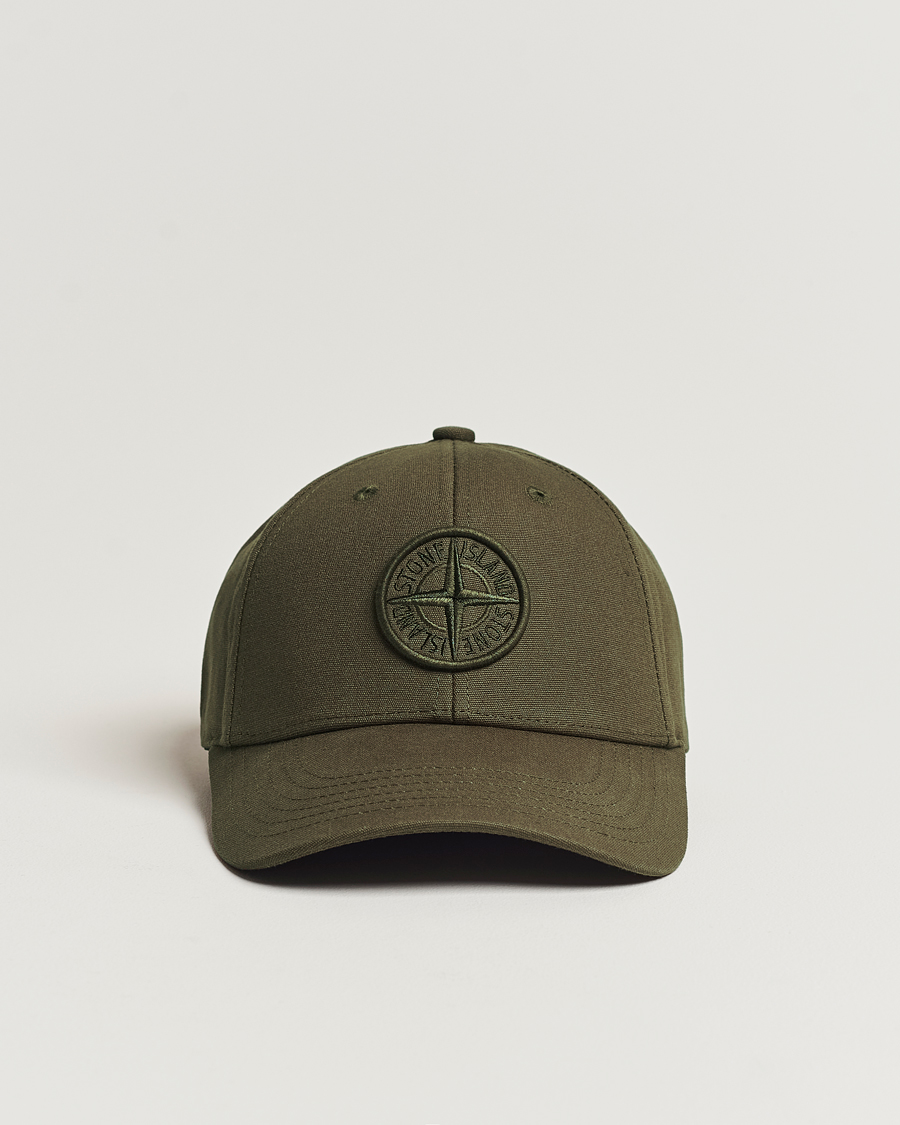 Herren | Stone Island Classic Cotton Cap Military Green | Stone Island | Classic Cotton Cap Military Green