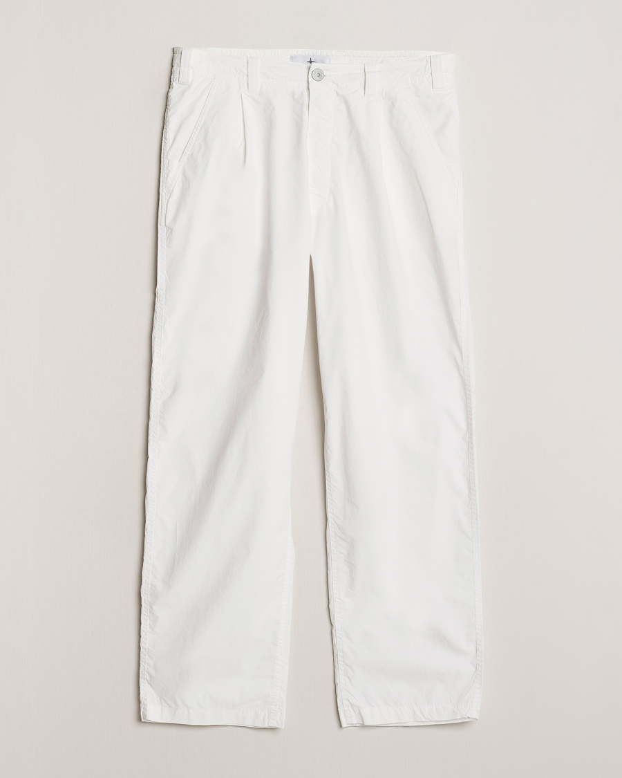 Herren | Hosen | Stone Island | Marina Washed Cotton Canvas Trousers White