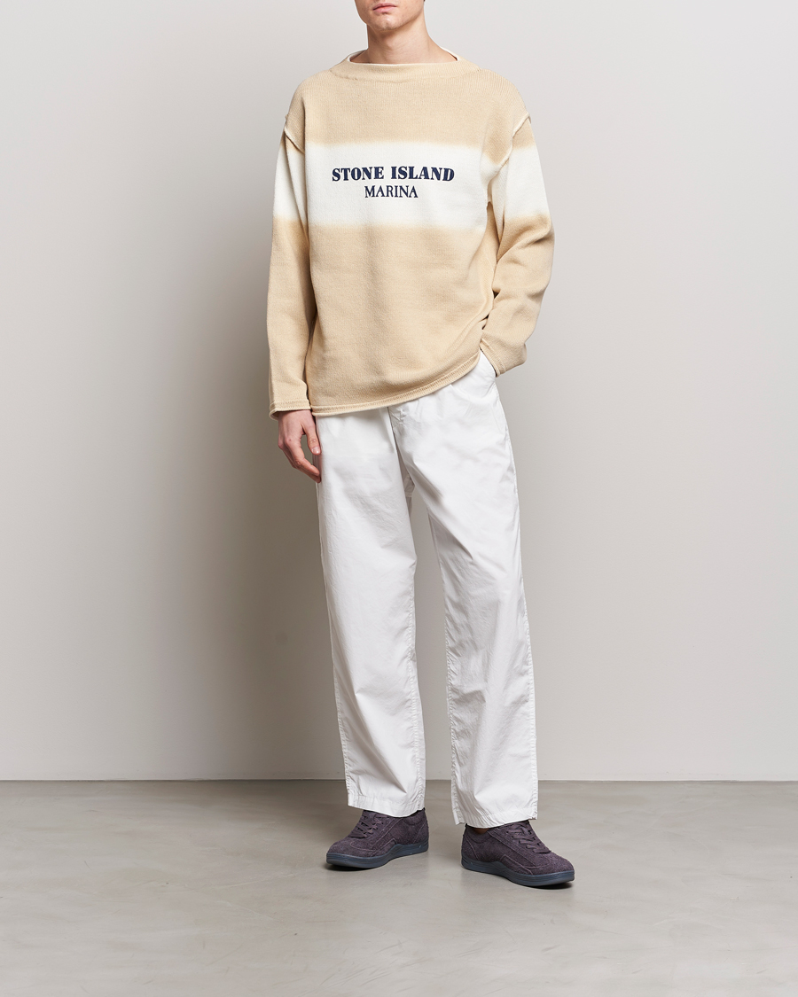 Herren | Hosen | Stone Island | Marina Washed Cotton Canvas Trousers White
