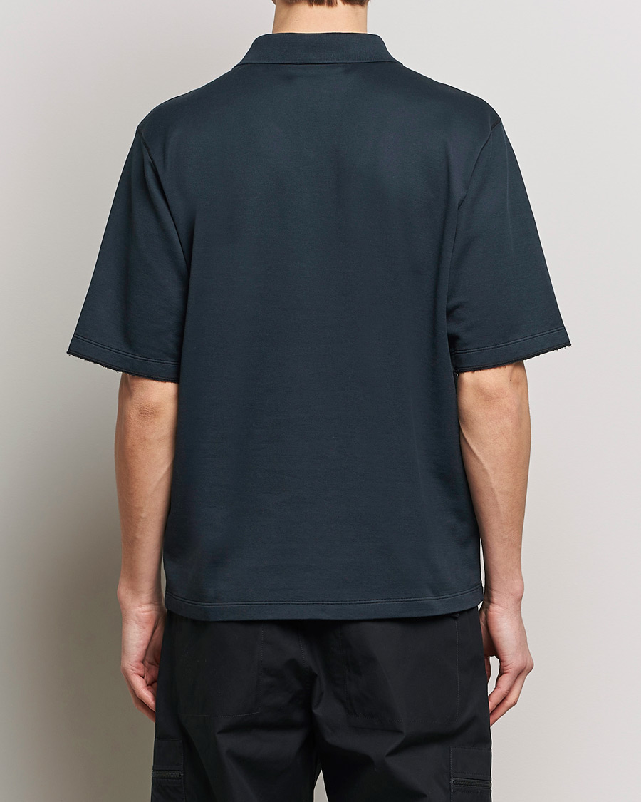Herren | Poloshirts | Stone Island | Ghost Garment Dyed Organic Cotton Poloshirt Navy Blue