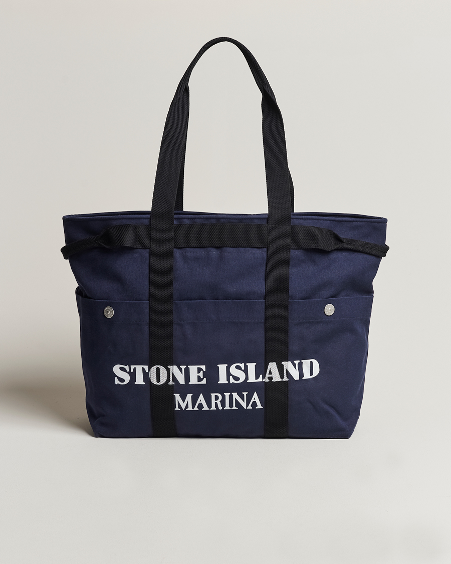 Herren | Stone Island Marina Large Tote Bag Royal Blue | Stone Island | Marina Large Tote Bag Royal Blue