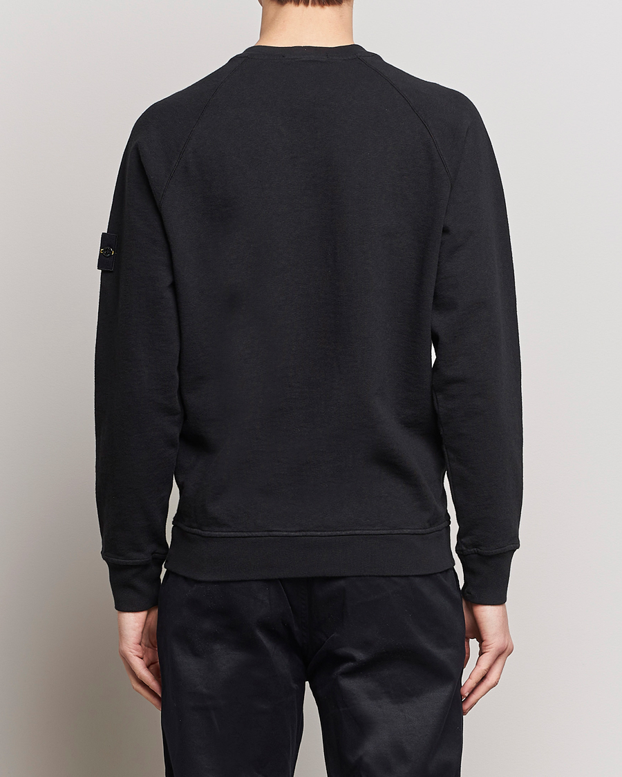 Herren | Pullover | Stone Island | Garment Dyed Cotton Old Effect Sweatshirt Black