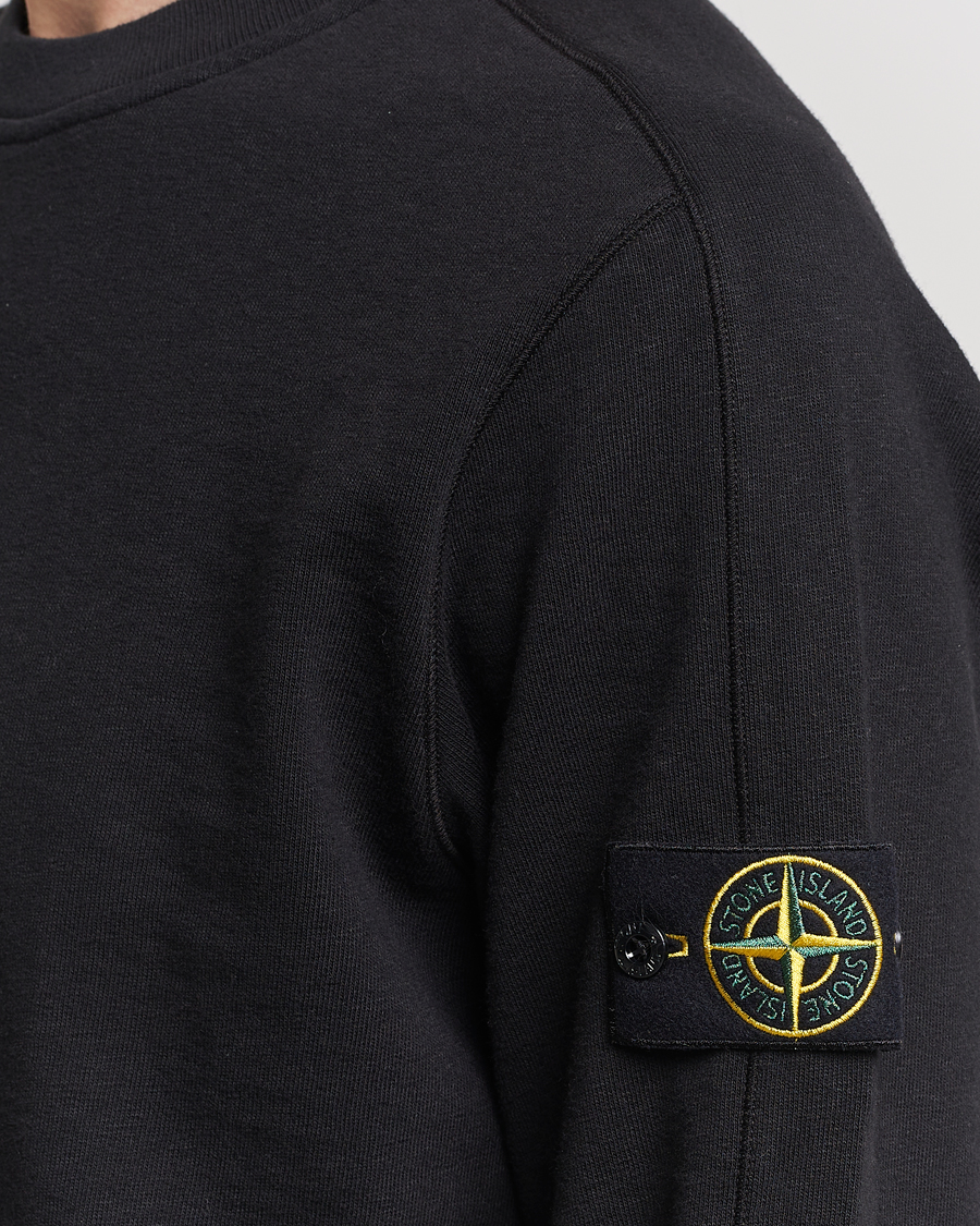Herren | Pullover | Stone Island | Garment Dyed Cotton Old Effect Sweatshirt Black