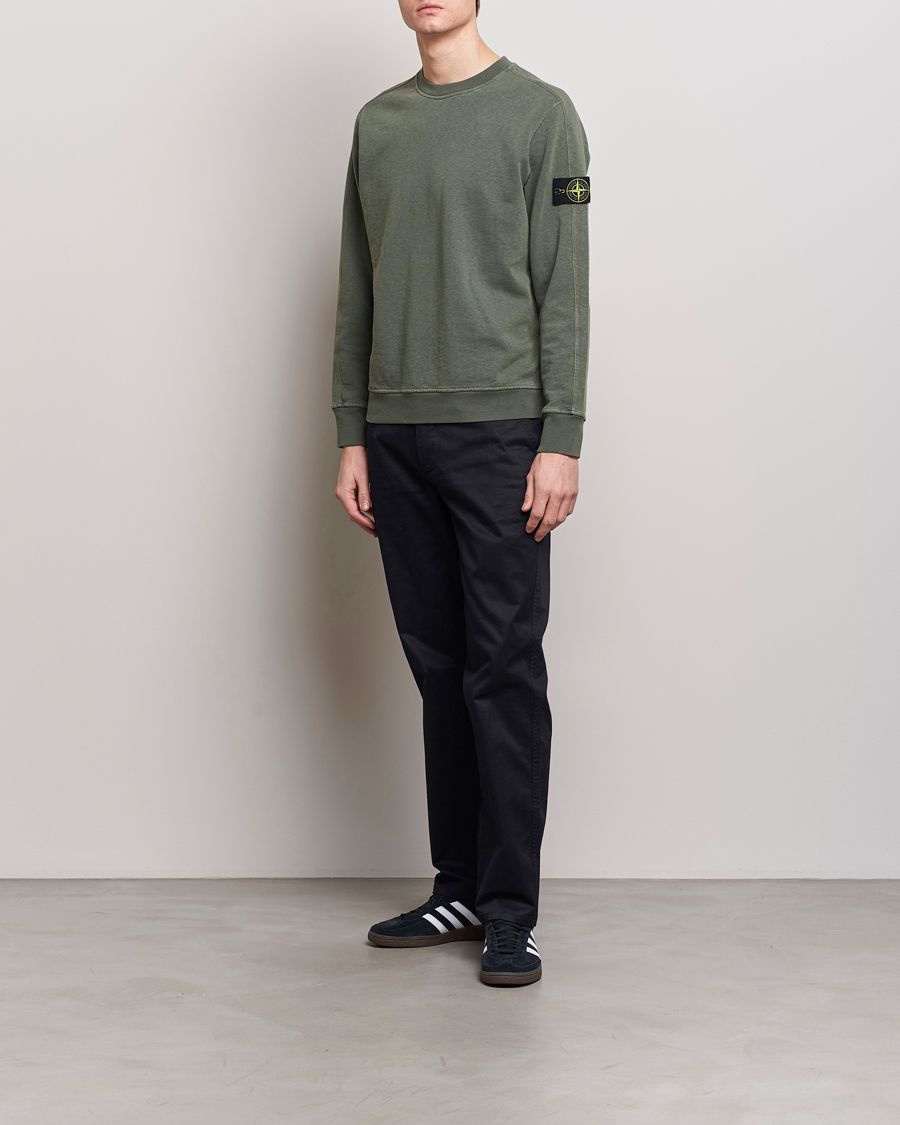 Herren | Pullover | Stone Island | Garment Dyed Cotton Old Effect Sweatshirt Musk