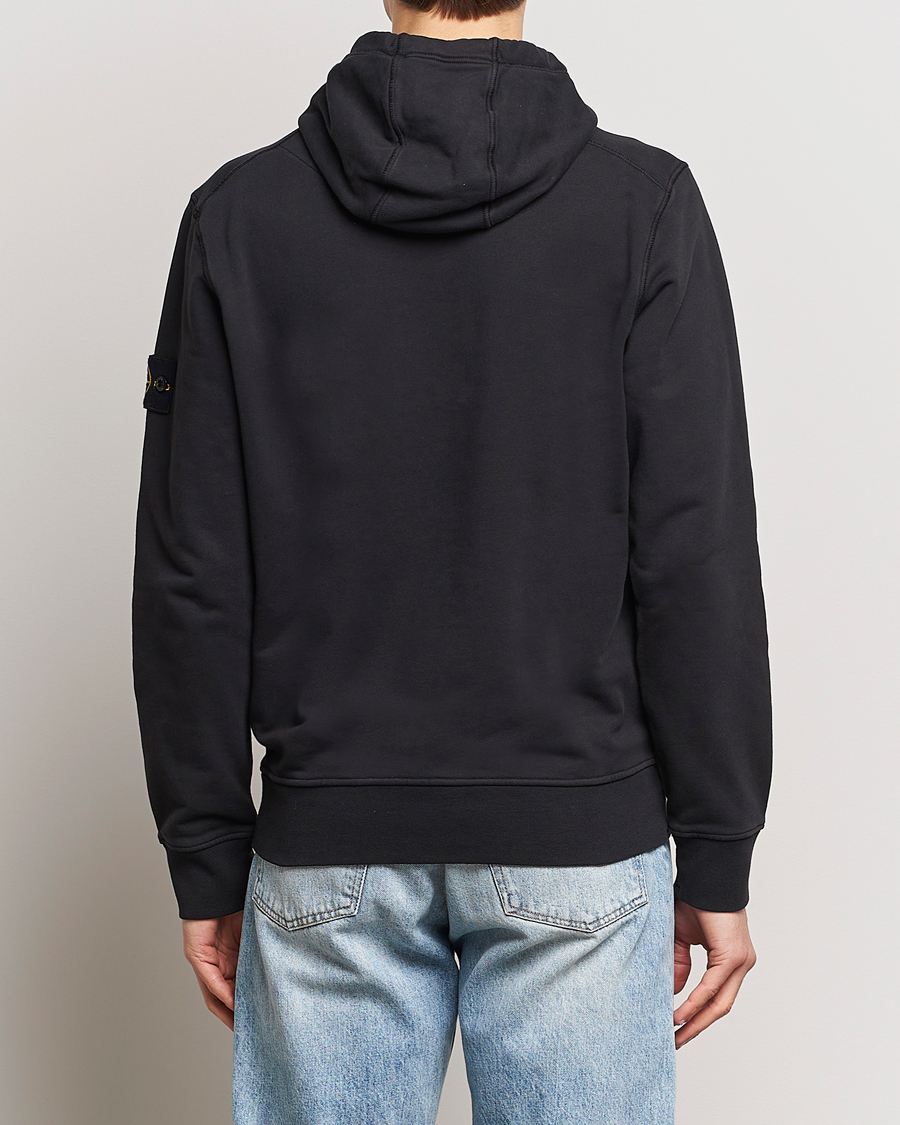 Herren | Pullover | Stone Island | Garment Dyed Cotton Fleece Hood Black