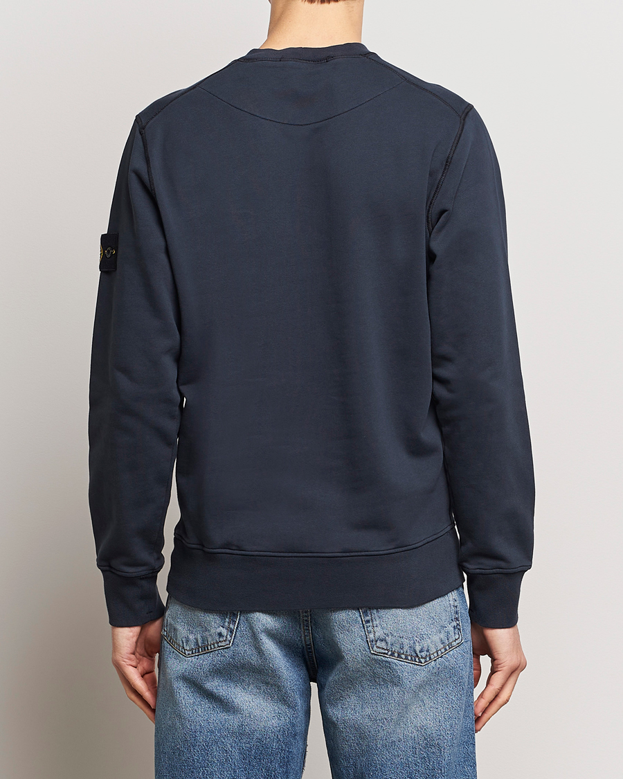 Herren | Pullover | Stone Island | Garment Dyed Cotton Sweatshirt Navy Blue