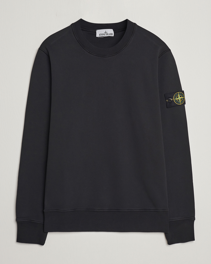 Herren | Pullover | Stone Island | Garment Dyed Cotton Sweatshirt Black