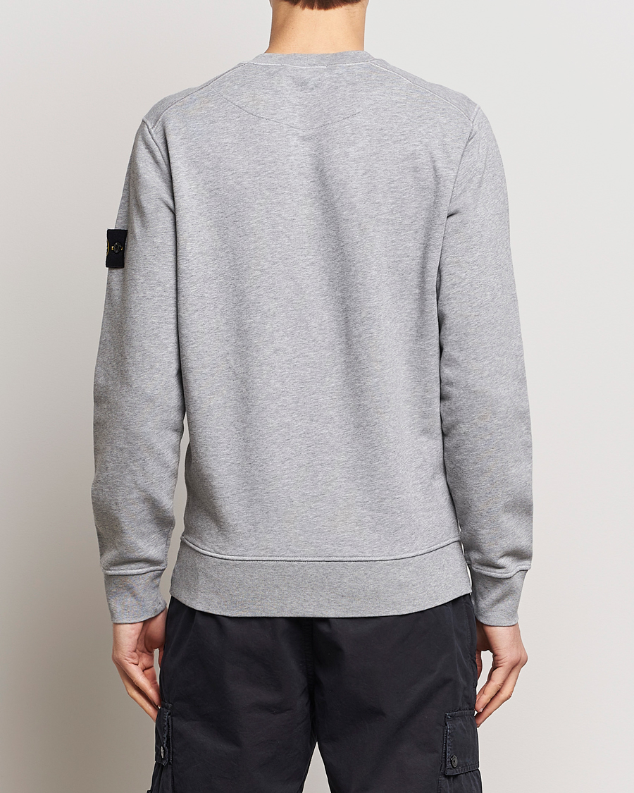 Herren | Pullover | Stone Island | Garment Dyed Cotton Sweatshirt Melange Grey