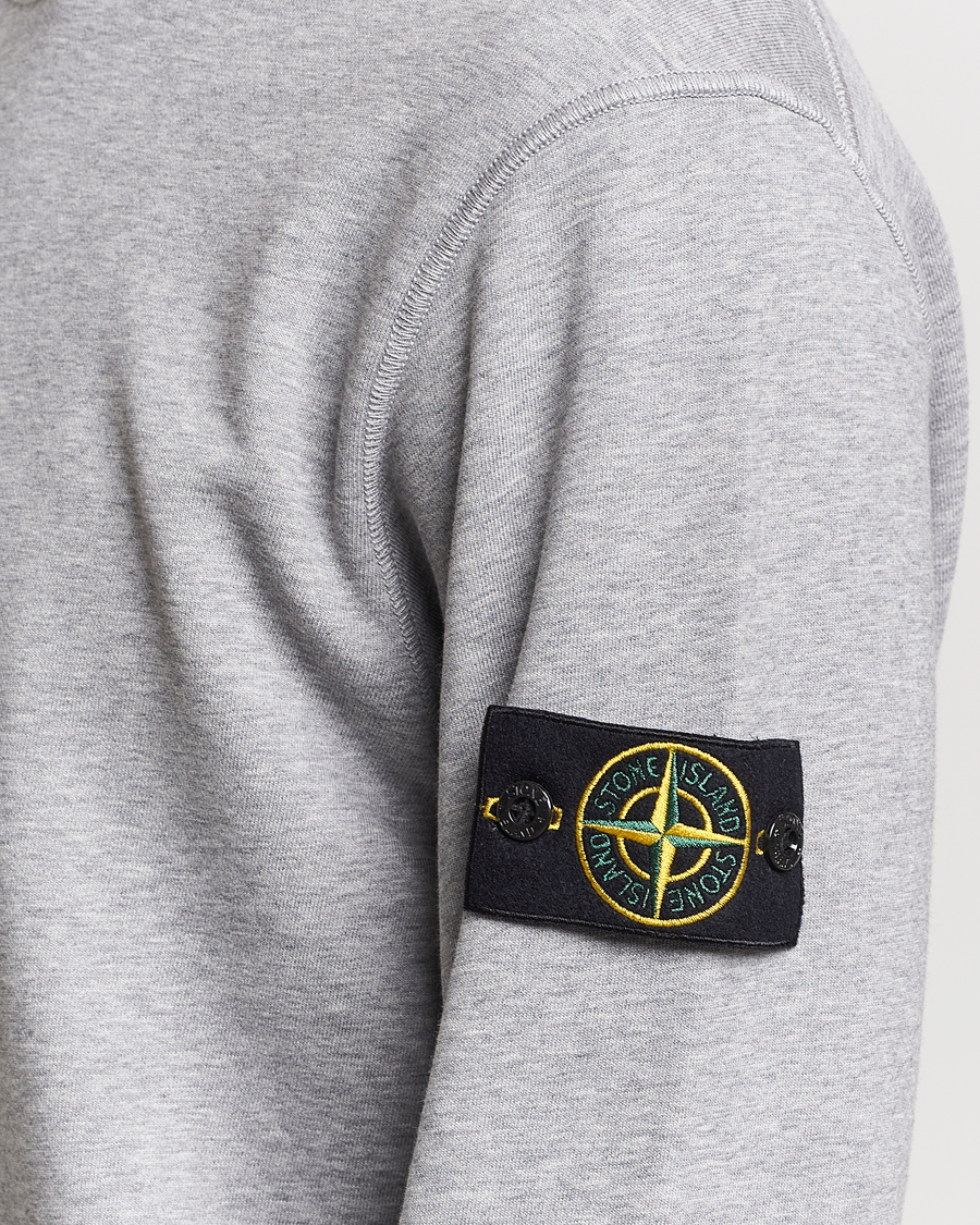 Herren | Pullover | Stone Island | Garment Dyed Cotton Sweatshirt Melange Grey