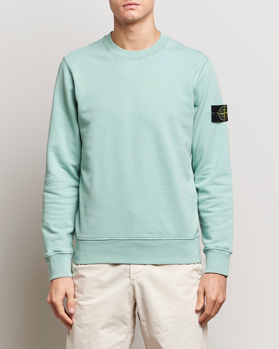 Herren | Stone Island | Stone Island | Garment Dyed Cotton Sweatshirt Light Green