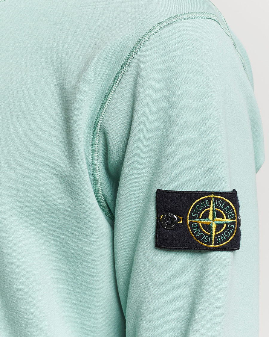 Herren | Pullover | Stone Island | Garment Dyed Cotton Sweatshirt Light Green
