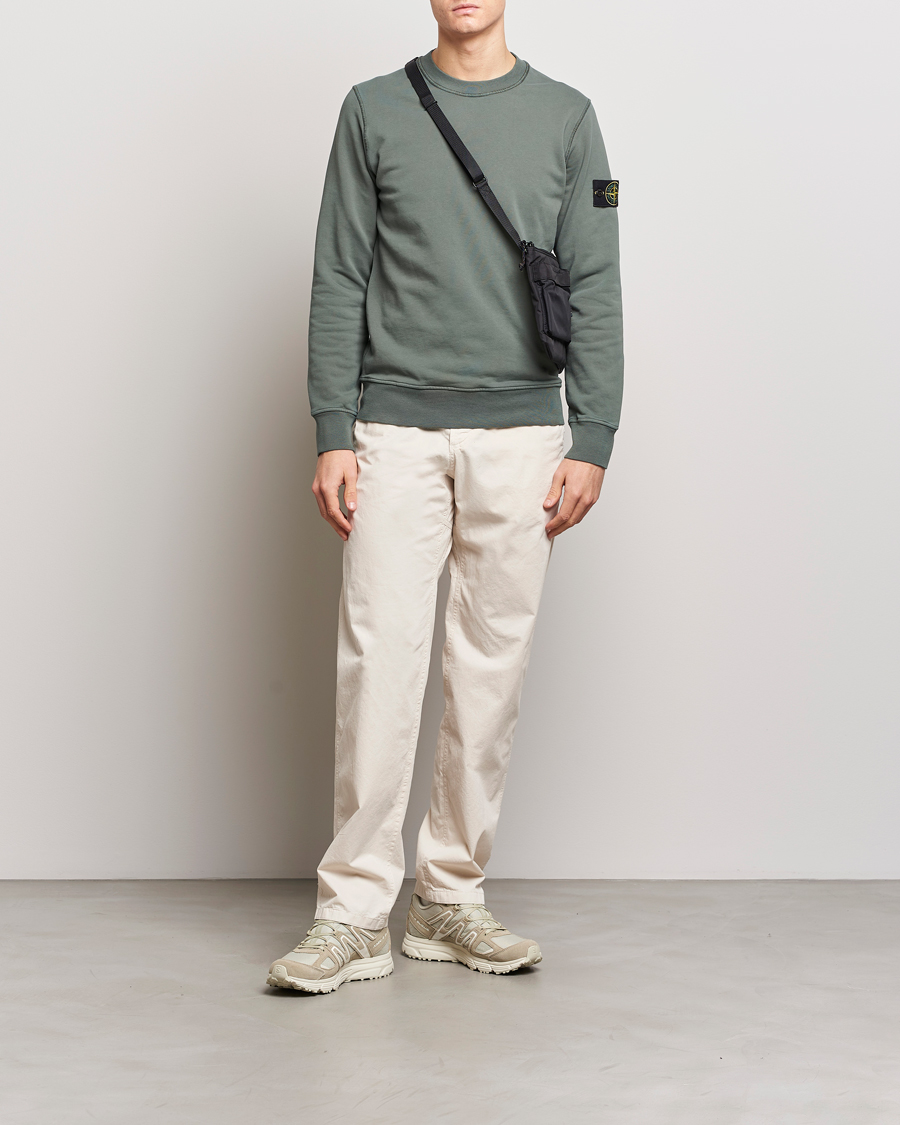 Herren | Pullover | Stone Island | Garment Dyed Cotton Sweatshirt Musk