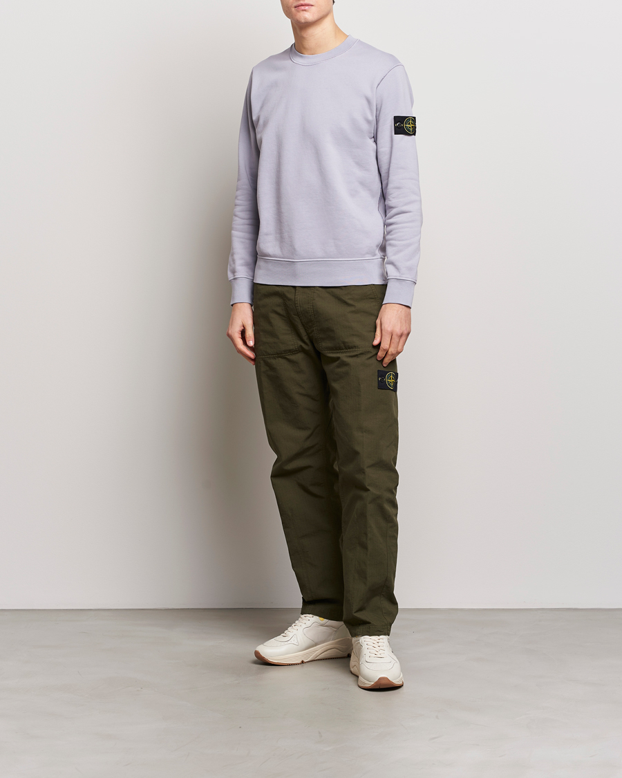 Herren | Pullover | Stone Island | Garment Dyed Cotton Sweatshirt Dust