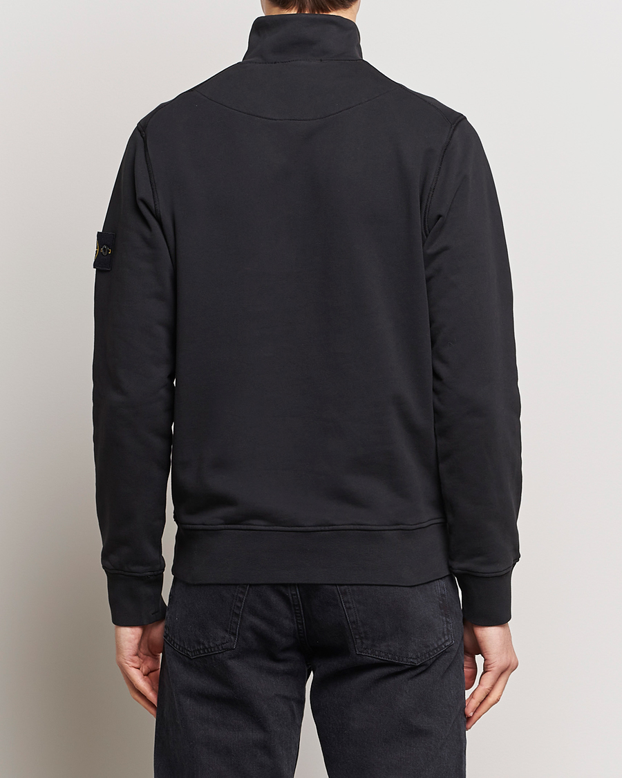 Herren | Pullover | Stone Island | Garment Dyed Cotton Half Zip Black
