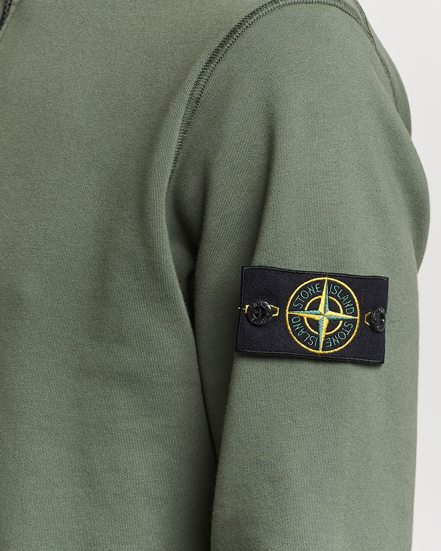 Herren | Pullover | Stone Island | Garment Dyed Cotton Half Zip Musk